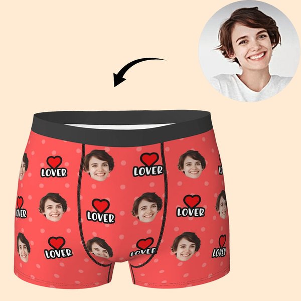 Personalisierte Lover Funny Face Herren Boxershorts