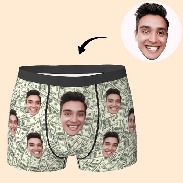 Personalisierte Funny Face Herren Boxershorts mit Böcken Geschenk für ihn