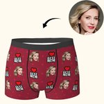 Gepersonaliseerde Beste Mama Grappig Gezicht Heren Boxershort