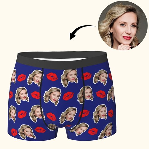 Gepersonaliseerde boxershorts voor heren, onderbroek met