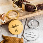 Individuelle Haustier-Informationen Anti-Verlust-Schlüsselanhänger