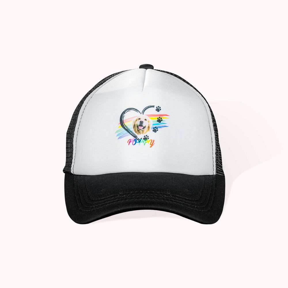 Casquette de Baseball Personnalisée avec Photo et Nom d'Animal de Compagnie Cadeau Anniversaire Noël pour Amoureux des Sports