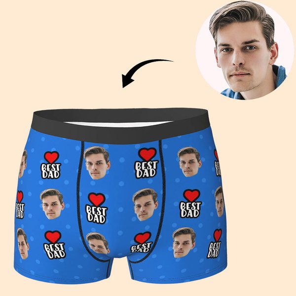 Custom Best Dad Face Herren-Boxershorts