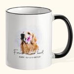 Custom Memorial Watercolor Photo Mug For Sympathy Gifts