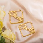 Pendientes personalizados con nombre de varias formas