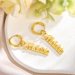 Pendientes personalizados con nombre de varias formas