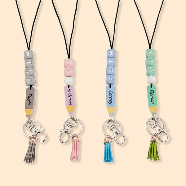 Colored Pencil Teacher Lanyard