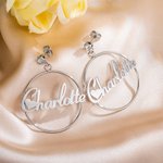 Pendientes personalizados con nombre de varias formas