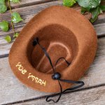 Sombrero de vaquero para mascotas con texto bordado personalizado