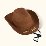 Sombrero de vaquero para mascotas con texto bordado personalizado