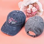 Custom Breast Cancer Themed Embroidered HOPE + Name Hat