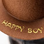 Sombrero de vaquero para mascotas con texto bordado personalizado