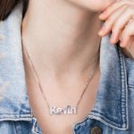 Custom Sunray Birthstone Name Necklace