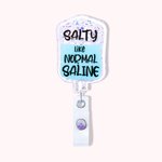 Custom Glitter IV Bag Nurse Badge Reel