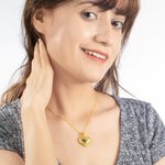 Henkilökohtainen Rakkaus Heart kädet Birthstone kaulakoru kaiverrettu nimi vuosipäivä syntymäpäivä lahja naisille