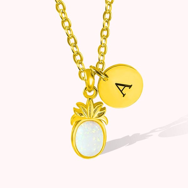 Pineapple Opal Necklace