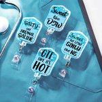 Custom Glitter IV Bag Nurse Badge Reel