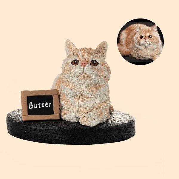 Personalized Handmade Pet Portrait Statue Photo Dog Cat Parrot Tortoise Hamster Horse Portrait Statue Pet Lover Gift Pet Memorial Gift