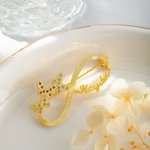 Custom Name Butterfly Infinity Brooch Pin