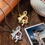 Personalised Infinity Baseball Name Necklace for Baseball Lover