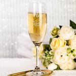 Personalized Set of 2 Wedding Champagne Glasses Gift for Couples