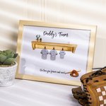 Peinture de Maillot d'Équipe Personnalisée avec Nom et Texte Cadre Décoratif Cadeau d'Anniversaire pour Amoureux du Base-ball