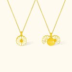 Custom Daisy Flower Name Necklace for Women