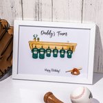 Peinture de Maillot d'Équipe Personnalisée avec Nom et Texte Cadre Décoratif Cadeau d'Anniversaire pour Amoureux du Base-ball
