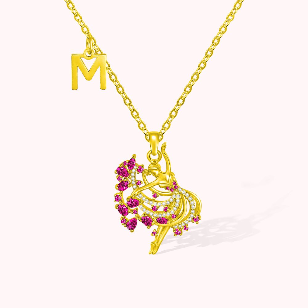 Collier Personnalisé Avec Pierre Et Fleur De Naissance | Pendentif Rond Nom - Cadeau Pour Femme