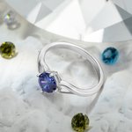 Anillo de Piedra de Nacimiento Eterna Personalizado para Ella