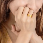 Personalised Adorable Pet Family Initial Ring