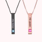 Custom Couple Engraving Necklace