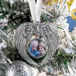 Custom Angel Wings Photo Memorial Pendant for Christmas