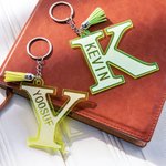 Porte-nom en acrylique personnalisé avec pompon