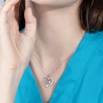 Personalisierte Stethoskop Halskette mit Geburtsstein und Namen Geschenk für Krankenschwester Arzt Medizinisches Personal Student