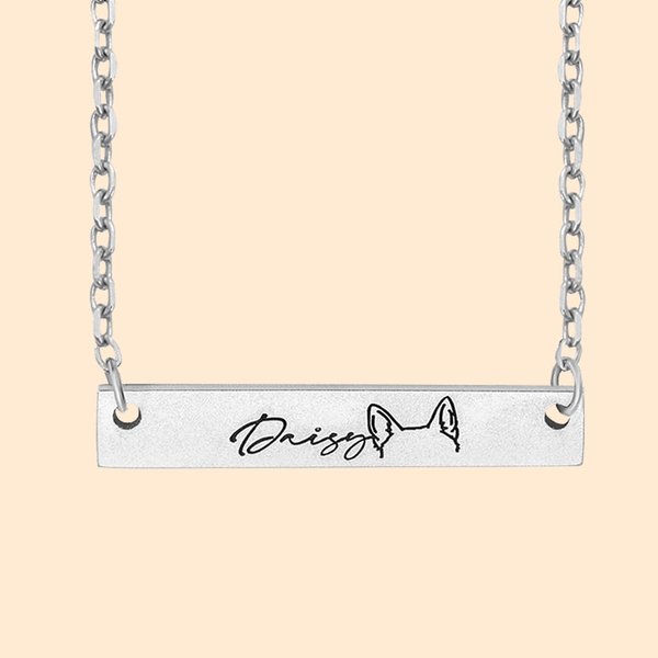 Individuelle Haustier Ohr Name Halskette