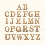 Personalised Baby Name Letter Wood Teether Toy Newborn Gift