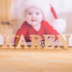 Personalised Baby Name Letter Wood Teether Toy Newborn Gift