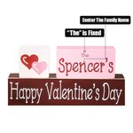 Gegraveerde Houten Blokken Valentijnsdecoratie