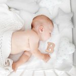 Personalised Baby Name Letter Wood Teether Toy Newborn Gift