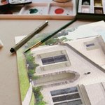 Custom House Portrait Watercolour Home Painting Gift for Housewarming