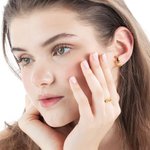 Custom Name Birthstone Ear Cuff