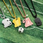 Aangepaste voetbalnummer ketting met naam