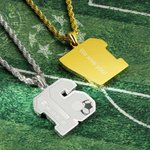 Aangepaste voetbalnummer ketting met naam