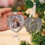 Custom Angel Wings Photo Memorial Pendant for Christmas