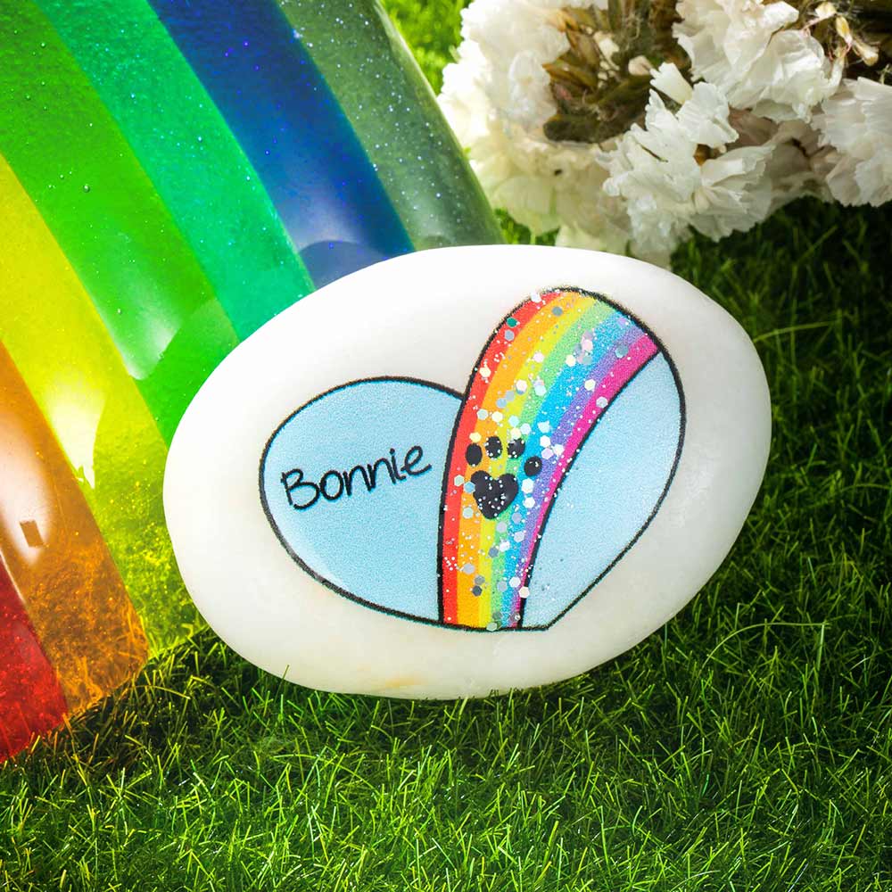 Personalized Pet Memorial Rainbow Bridge Stone - CALLIE