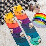 Personalized Unisex Dog Face Socks Gift for Dog Lovers