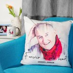 Custom Cushion Throw Pillow Memorial Bereavement Compassion Photo Conversion Watercolour Style