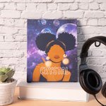 Personalised Curly Hair Girl Frameless Canvas Decorative Painting
