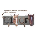 Personalized Painted Horse Face Wooden Leash Holder Horse Lover Gift